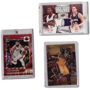 Optic, Bowmans Best, Upper Deck NBA Trading Cards Lot Of 3 1999, 2010, 2025 NM
